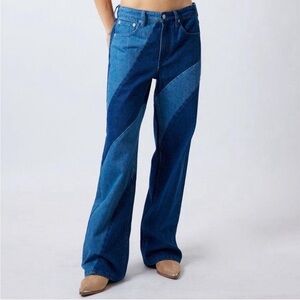 NWT Color block Jeans